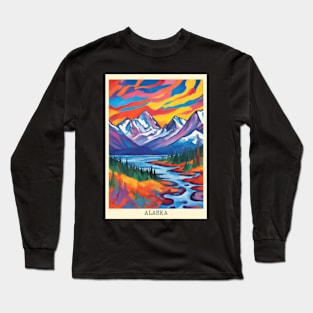 fauvism art of Alaska usa 5 Long Sleeve T-Shirt